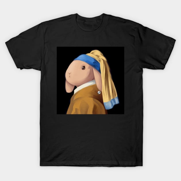 bun with the pearl earring T-Shirt by lalalychee